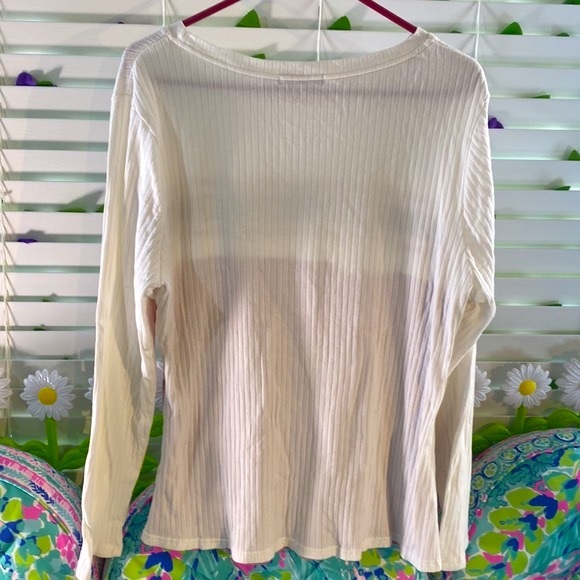 Shein dusty rose and white top with “MISSING YOU” letters on front - Picture 2 of 5